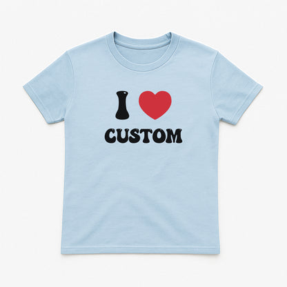 I Love Custom Baby Tee - Good Vibes