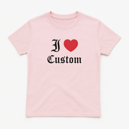 I Love Custom Baby Tee - Dark Romance