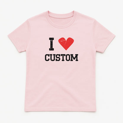 I Love Custom Baby Tee - Vintage Crush