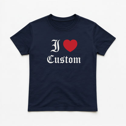 I Love Custom Baby Tee - Dark Romance