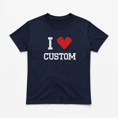 I Love Custom Baby Tee - Vintage Crush